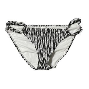 Black and White Zigzag Swim Bikini Bottom